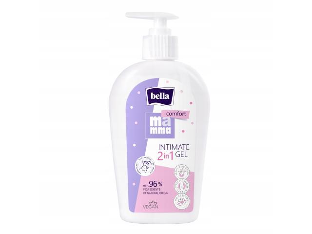 Bella Mamma Comfort Żel do higieny intymnej oraz całego ciała delikatny 2w1 interakcje ulotka żel 300 ml