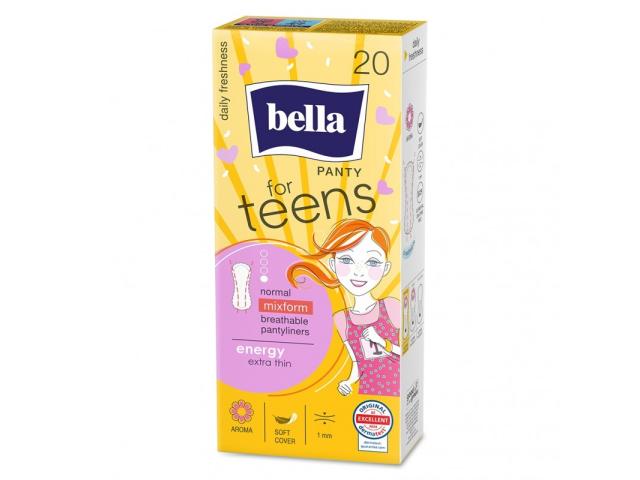 Bella Panty For Teens Energy Wkładki higieniczne normal mixform interakcje ulotka wkładka higieniczna 20 szt.