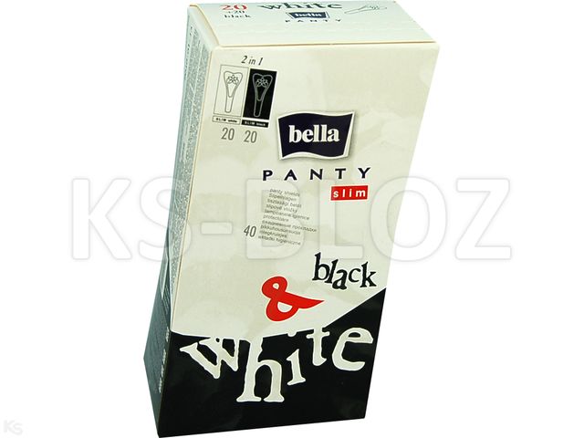 Bella Panty Wkładki higieniczne black & white slim interakcje ulotka   40 szt.