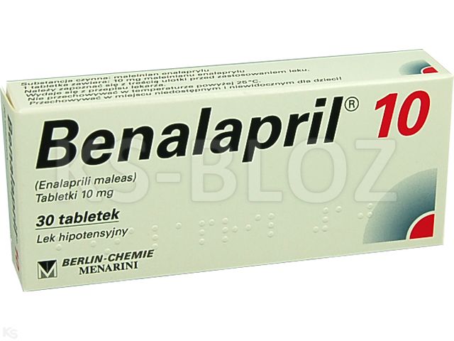Benalapril 10 interakcje ulotka tabletki 10 mg 
