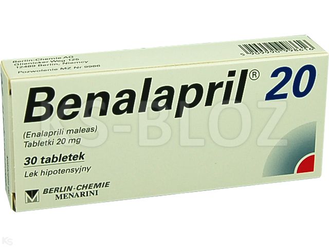 Benalapril 20 interakcje ulotka tabletki 20 mg 