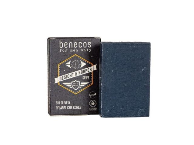 Benecos For Men Mydło w kostce do twarzy i ciała dla mężczyzn naturalne interakcje ulotka mydło - 75 g