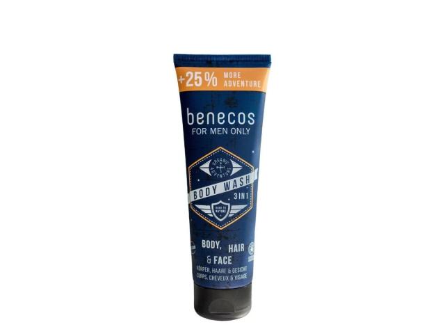 Benecos For Men Only Żel do mycia ciała, twarzy i włosów naturalny odświeżający 3w1 interakcje ulotka żel - 250 ml