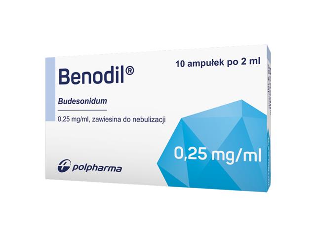 Benodil interakcje ulotka zawiesina do nebulizacji 250 mcg/ml 10 amp. po 2 ml