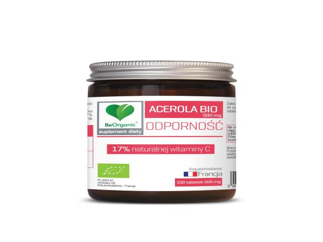 BeOrganic Acerola Bio 500 mg interakcje ulotka tabletki  100 tabl.