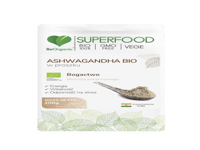 BeOrganic Ashwagandha Bio W proszku interakcje ulotka proszek - 200 g