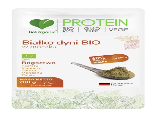 BeOrganic Białko Dyni Bio W proszku interakcje ulotka proszek  200 g