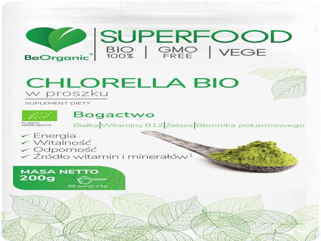 BeOrganic Chlorella Bio W proszku interakcje ulotka proszek - 200 g