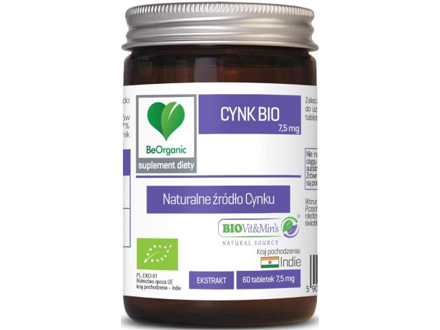 BeOrganic Cynk Bio interakcje ulotka tabletki  60 tabl.