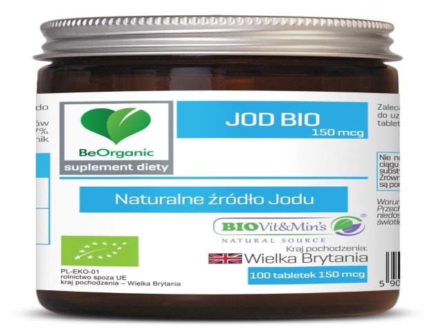 BeOrganic Jod Bio 150 mcg interakcje ulotka tabletki - 100 tabl.