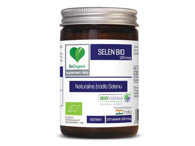 BeOrganic Selen BIO 100 mcg interakcje ulotka tabletki  100 tabl.