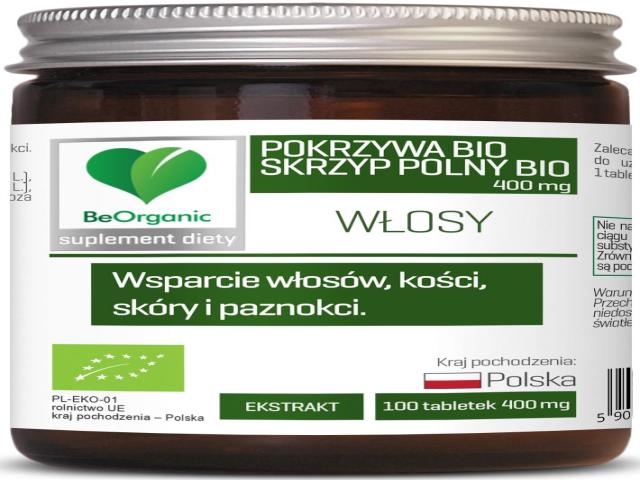 BeOrganic Skrzyp Bio + Pokrzywa Bio 400 mg interakcje ulotka tabletki  100 tabl.