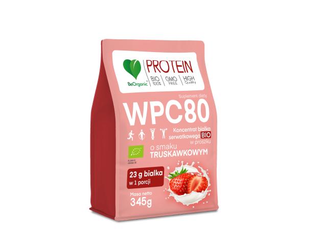 BeOrganic WPC 80 o smaku truskawkowym interakcje ulotka proszek - 345 g