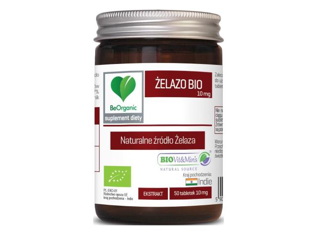 BeOrganic Żelazo Bio interakcje ulotka tabletki  50 tabl.