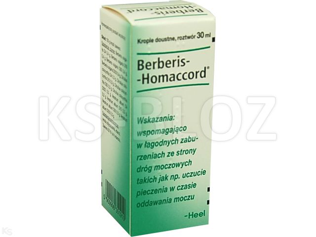 Berberis-Homaccord interakcje ulotka krople doustne  30 ml (but.)