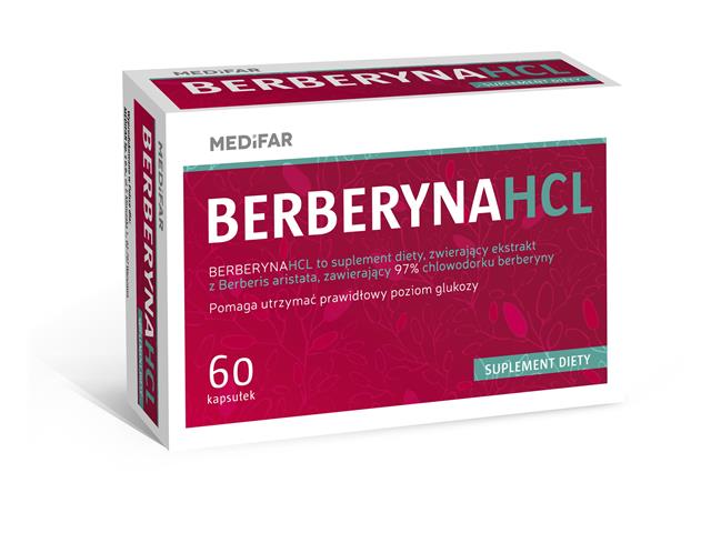 Berberyna HCl interakcje ulotka kapsułki  60 kaps.