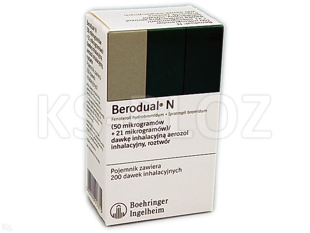 Berodual N interakcje ulotka aerozol inhalacyjny, roztwór (50mcg+21mcg)/daw. 