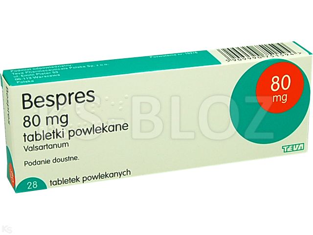 Bespres interakcje ulotka tabletki powlekane 80 mg 28 tabl. | 2 blist.po 14 szt.