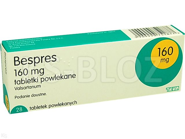 Bespres interakcje ulotka tabletki powlekane 160 mg 28 tabl. | 2 blist.po 14 szt.