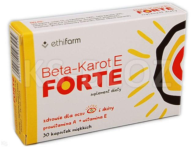 Beta Karot E Forte interakcje ulotka kapsułki miękkie - 30 kaps.