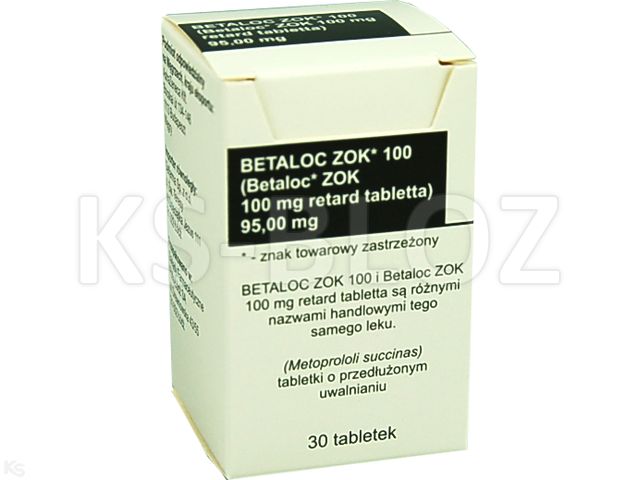 Betaloc Zok 100 interakcje ulotka tabletki o przedłużonym uwalnianiu 95 mg 30 tabl.