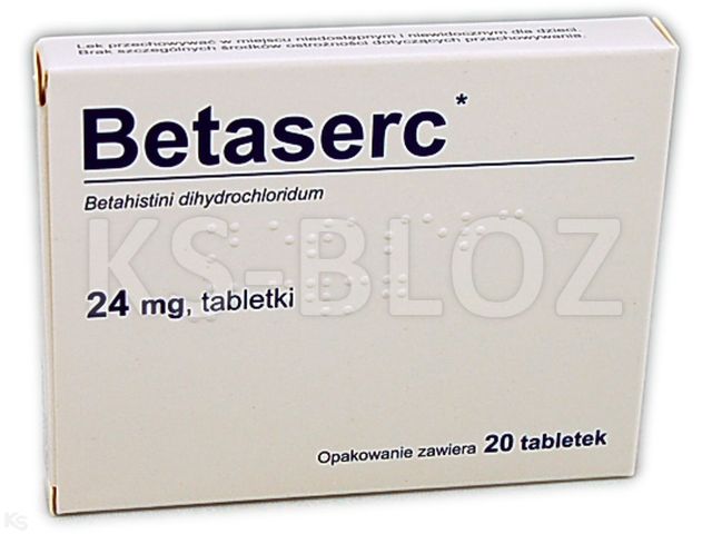 Betaserc interakcje ulotka tabletki 24 mg 20 tabl.