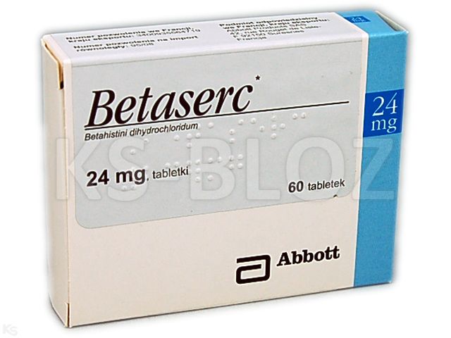 Betaserc interakcje ulotka tabletki 24 mg 60 tabl.