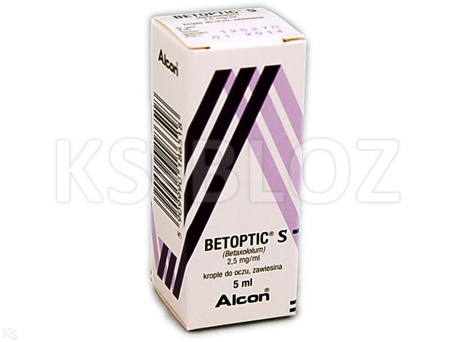 Betoptic S interakcje ulotka krople do oczu, zawiesina 2,5 mg/ml 