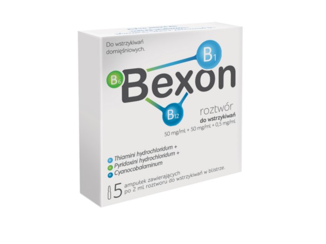Bexon interakcje ulotka roztwór do wstrzykiwań (50mg+50mg+500mcg)/ml 