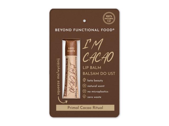 Beyond Functional Food Cacao Lip Balm Balsam do ust o kakaowym zapachu w papierowym opakowaniu interakcje ulotka balsam - 6 ml