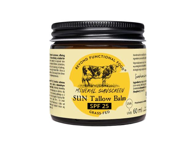 Beyond Functional Food Sun Tallow Balm Balsam przeciwsłoneczny SPF 25 Z MINERALNYM FILTREM UVA I UVB interakcje ulotka balsam - 60 ml