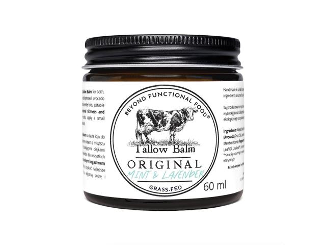 Beyond Functional Food Tallow Balm Original Mint & Lavender Balsam łój olej awokado mięta i lawenda interakcje ulotka balsam - 60 ml