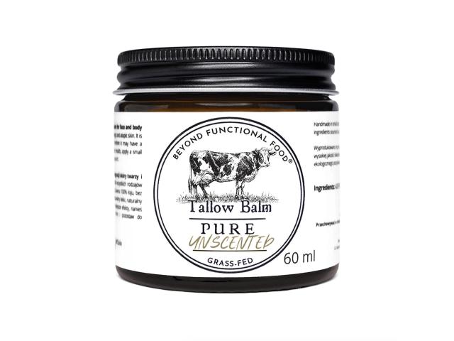 Beyond Functional Food Tallow Balm Pure Unscented Balsam hypoalergiczny jednoskładnikowy łój wołowy interakcje ulotka balsam - 60 ml