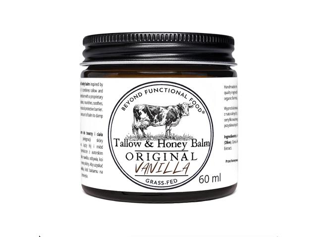 Beyond Functional Food Tallow & Honey Balm Original Vanilla Balsam łój miód wanilia bio-kompatybilny interakcje ulotka balsam - 60 ml