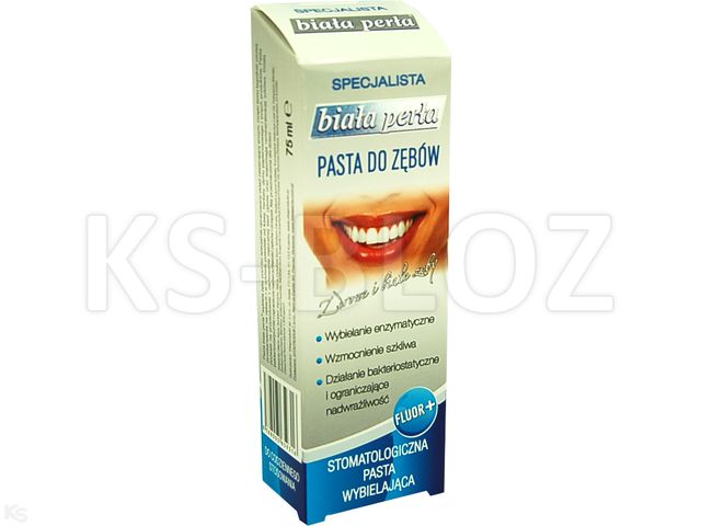 Biała Perła Biel I Odbudowa Pasta do mycia zębów wybielająca interakcje ulotka pasta do zębów - 75 ml