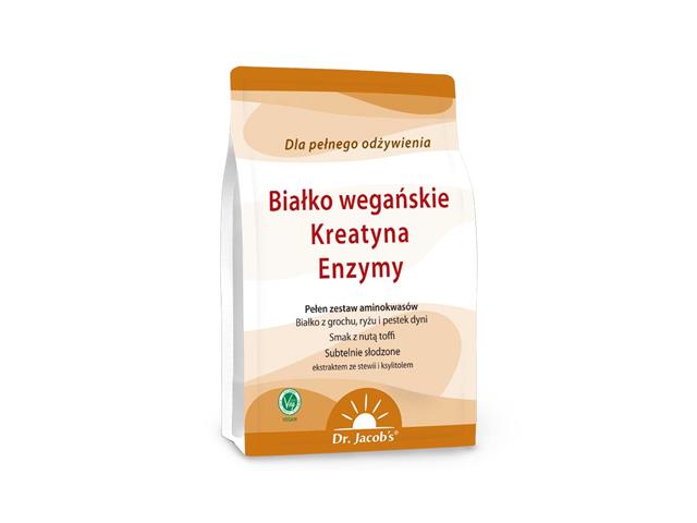 Białko Wegańskie Kreatyna Enzymy Dr. Jacob's interakcje ulotka proszek - 1 kg