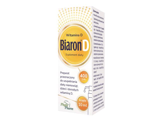 Biaron D 400 j.m. interakcje ulotka krople  10 ml