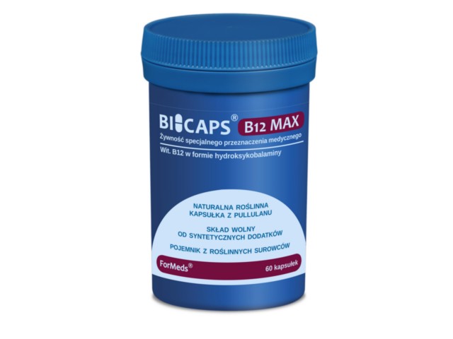 Bicaps B 12 Max interakcje ulotka kapsułki  60 kaps.