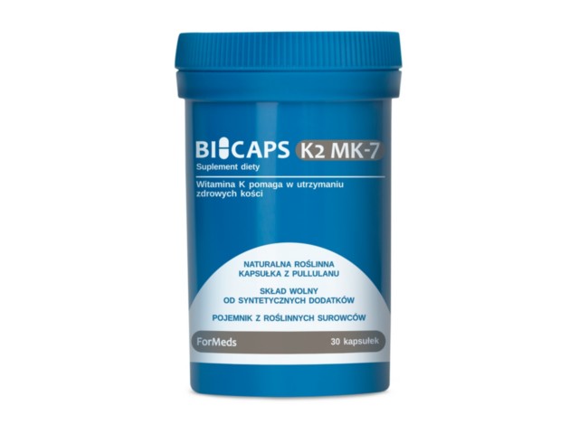 Bicaps K2 MK7 interakcje ulotka kapsułki  60 kaps.
