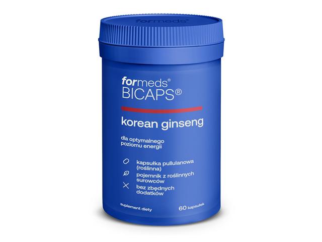 Bicaps Korean Ginseng interakcje ulotka kapsułki  60 kaps.
