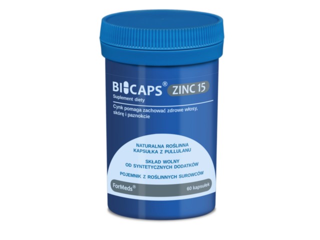 Bicaps Zinc 15 interakcje ulotka kapsułki  60 kaps.