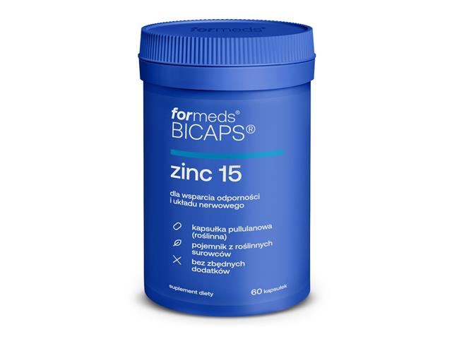 Bicaps Zinc 15 interakcje ulotka kapsułki - 60 kaps.
