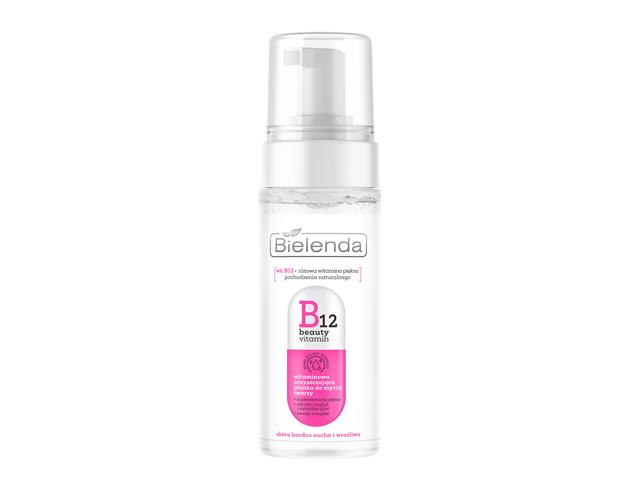 BIELENDA B12 BEAUTY VITAMIN Witaminowa Oczyszczająca Pianka do mycia twarzy skóra b.sucha i wrażliwa interakcje ulotka pianka - 150 ml