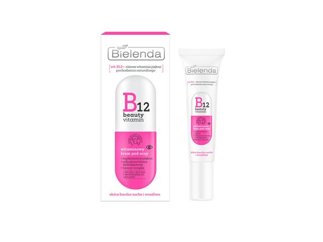 BIELENDA B12 BEAUTY VITAMIN Witaminowy Krem pod oczy skóra b.sucha i wrażliwa interakcje ulotka krem  15 ml