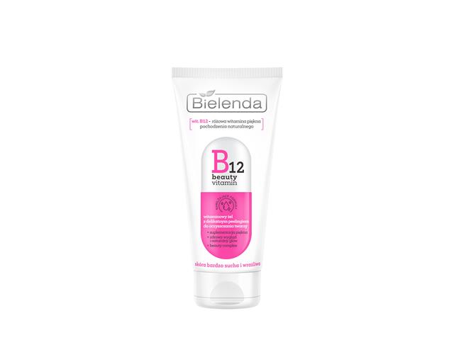 BIELENDA B12 BEAUTY VITAMIN Witaminowy Żel z delikat.peelingiem d/oczyszcz.twarzy sk.b.sucha i wraż. interakcje ulotka żel  150 g