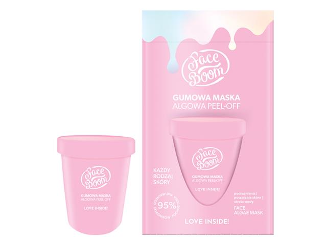 BIELENDA FACE BOOM Gumowa Maska algowa peel-off interakcje ulotka maseczka - 12 g