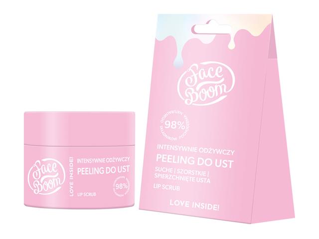 BIELENDA FACE BOOM Intensywnie odżywczy Peeling do ust interakcje ulotka peeling  15 g