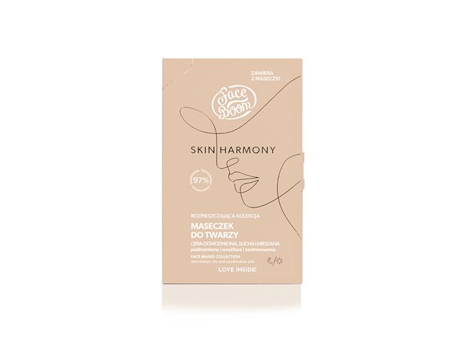 BIELENDA FACE BOOM SKIN HARMONY Rozpieszczająca kolekcja Maseczek do twarzy interakcje ulotka   10 g | 2 x 5g