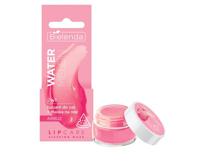 BIELENDA LIP CARE SLEEPING MASK WATERMELON 2w1 Balsam do ust + maska na noc arbuz interakcje ulotka   10 g