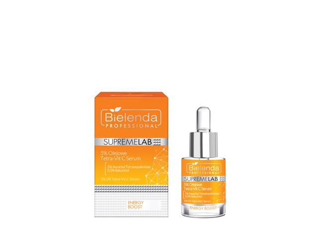 Bielenda Professional SupremeLab Energy Boost 5% Serum olejowe Tetra-Vit C interakcje ulotka   15 ml